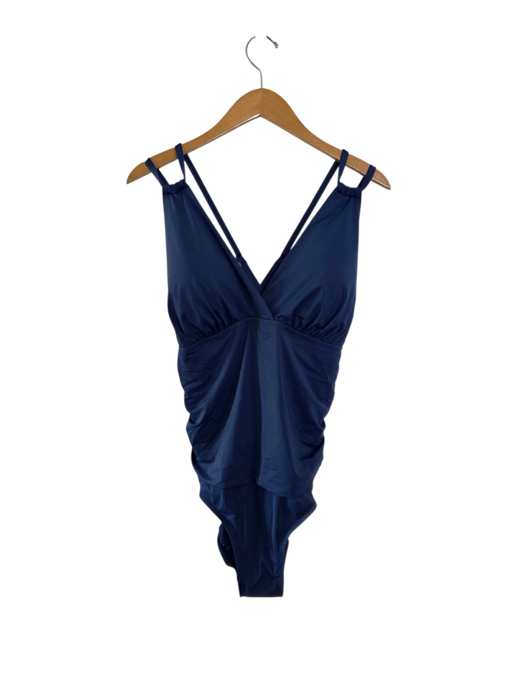 Jantzen Pantheon Blue Tummy Control Cross Back Swimsuit 20W - Picture 2 of 4